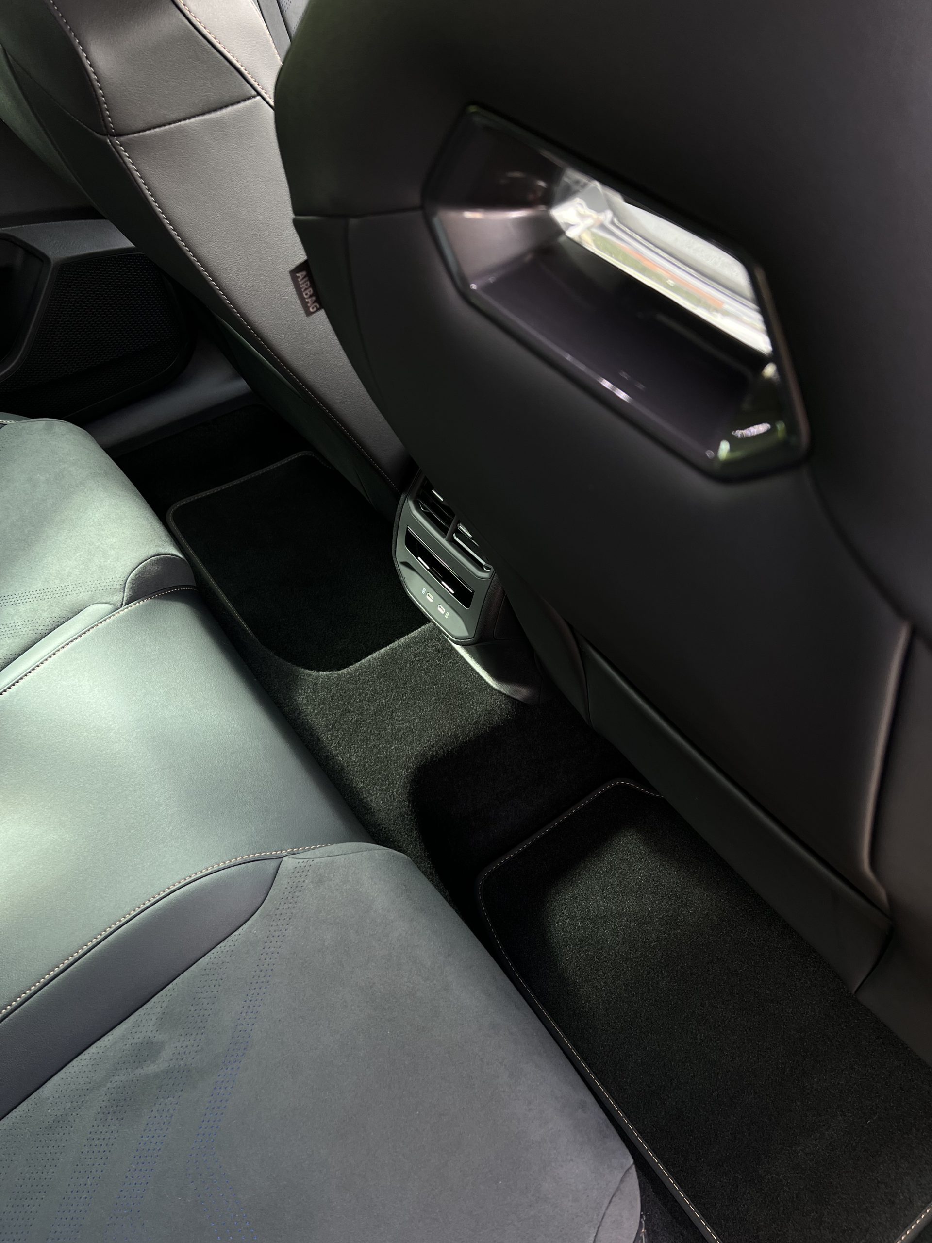 Cupra rear cabin after professional mobile car valeting in Chesterfield